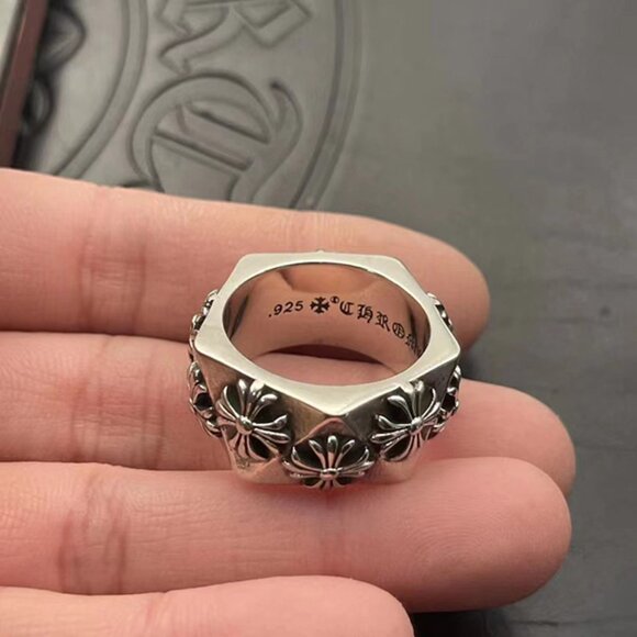 Chrome Hearts Pentagonal Cut Edge Ring - Picture 1 of 12